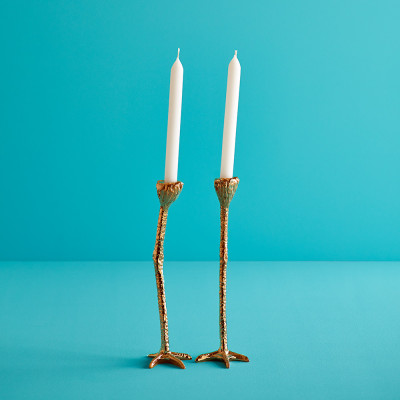 Long Legs Gold Kandelaars