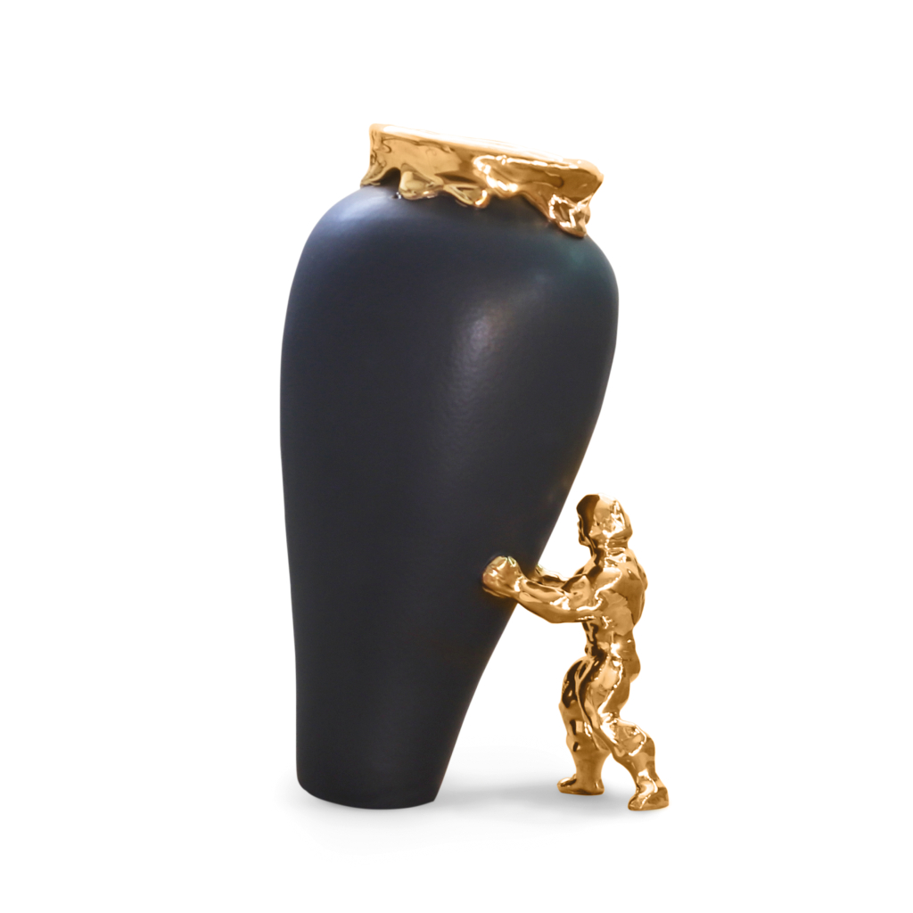 My Superhero Vase - Gold Black