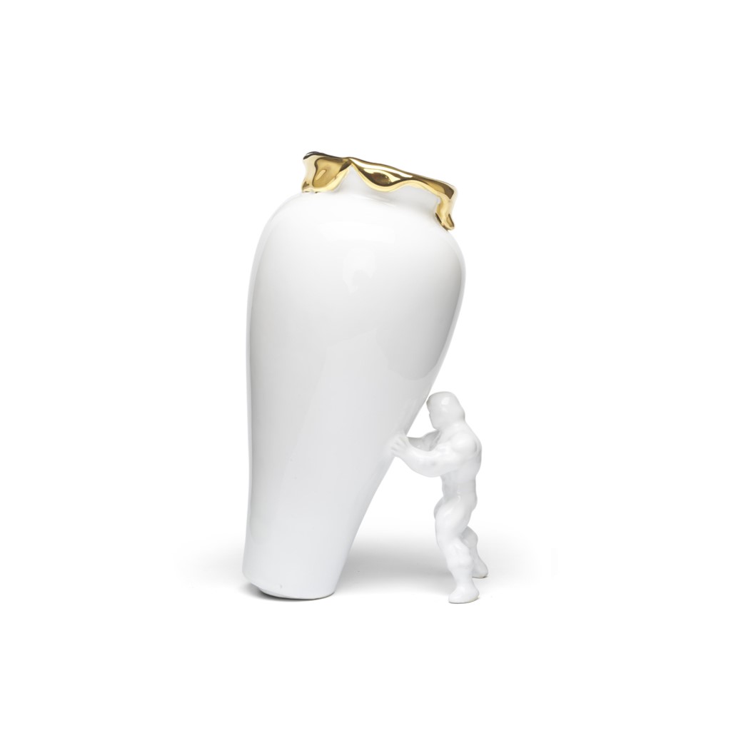 My Superhero Vase - Small - Gold_White